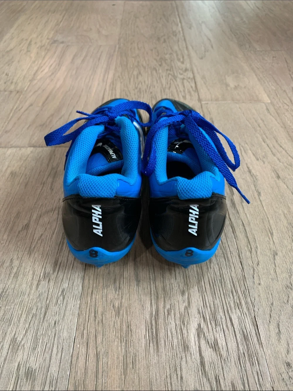 Nike Alpha Strike 3/4 TD Mens Football Cleats 579370-014 Blue/Black Size 8